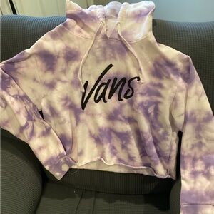 Vans Purple Tie-Dye Cropped Hoodie